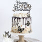 MILIYUKI Butterfly Cake Toppers, 13-Piece Set, 3D Paper Decoration, Black White, Model HB-176