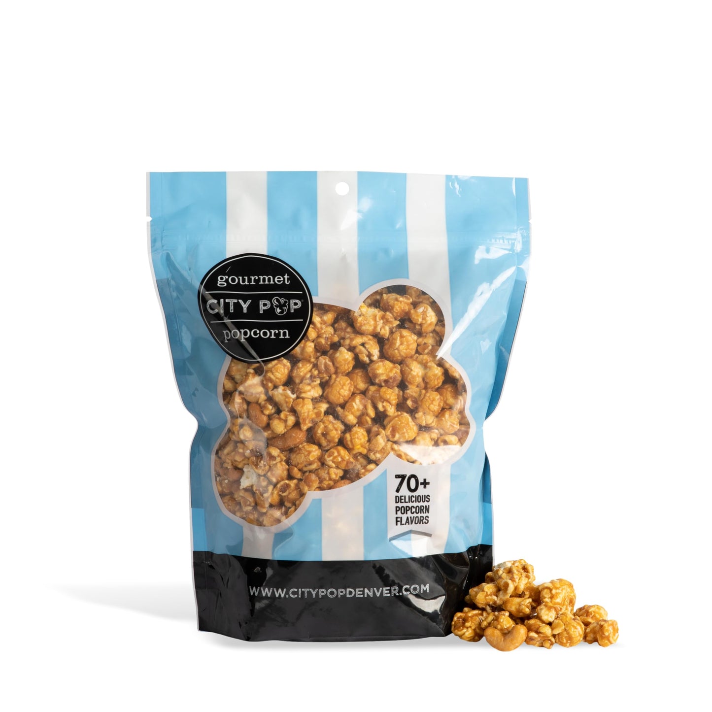 City Pop Caramel Cashew Gourmet Popcorn - 11 Cups, Made in USA, GMO-Free, 29.19oz