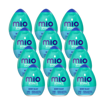 MiO Sport Liquid Water Enhancer, Caffeine Free, Berry Blast, 1.62 fl oz (Pack of 12)