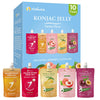 Hethstia Konjac Jelly Drinkable Pouch Variety Pack - Low Calorie, 0 Sugar, Gluten-Free, Collagen Peptides & Vitamin C - 10 Pack 