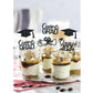 Moitkptt Graduation Cupcake Toppers Set of 24, Black Cardboard, Class of 2025 Decorations, Model fhsh003
