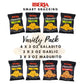 Iberia Plantain Chips, Variety, 4 Salted Plantain Chips, 2 Naturally Sweet Plantain Chips, 2 Garlic Plantain Chips, 3 Ounce (Pac