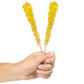 Candy Envy - Yellow Rock Candy Sugar Sticks - Lemon Flavored - 24 Indiv. Wrapped