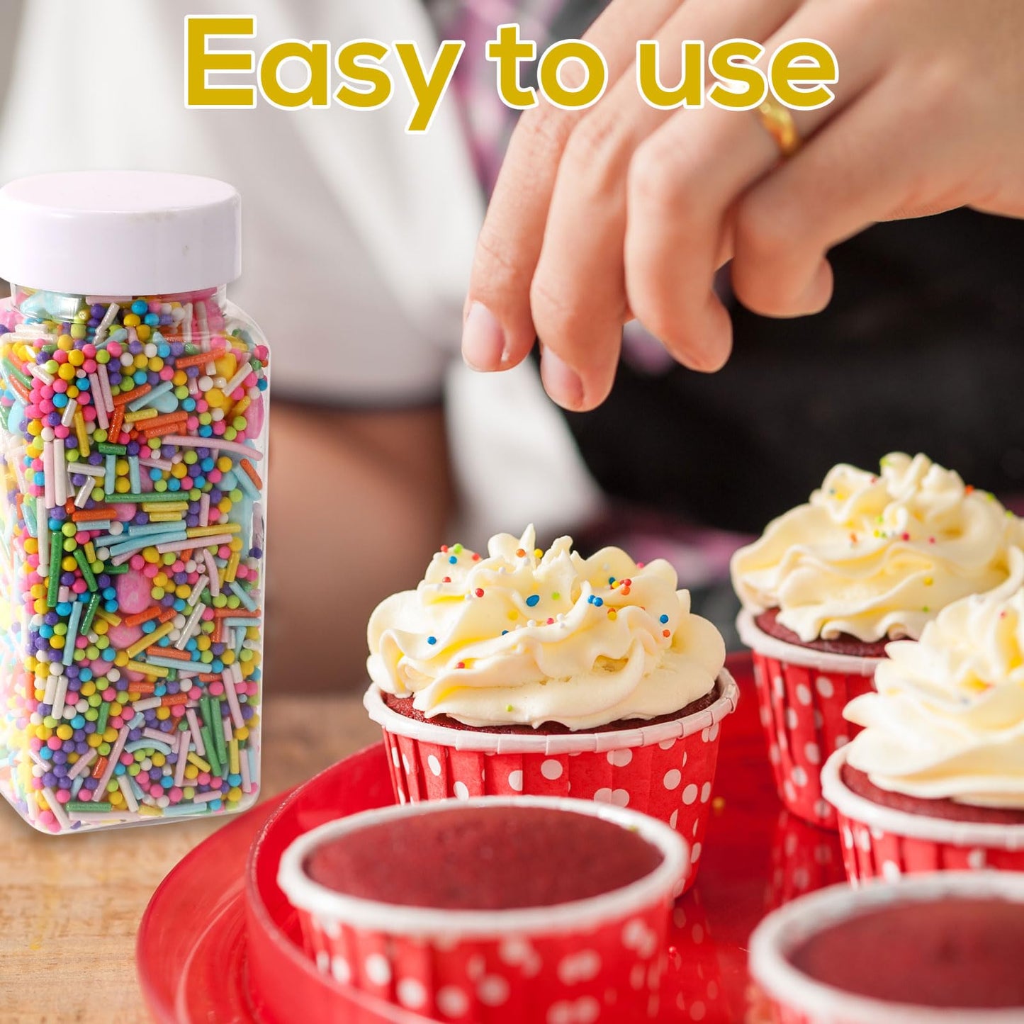 Easter Sweets Sprinkles, 100G Easter Edible Sprinkle Mix Easter Cupcake Toppers Edible Sprinkle Mix Bunny Cake Topper Assorted E