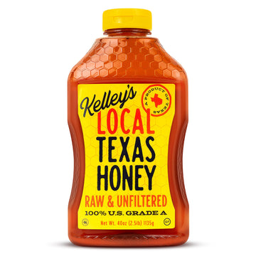 Kelley's Local Texas Honey, 40 oz - 100% Pure, Raw & Unfiltered - All-Natural American Honey for Tea, Smoothies, Yogurt, Toasts,