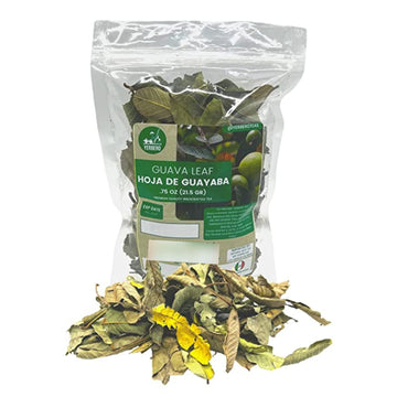 Yerbero - Hoja De Guayaba Entera (.75 Oz - 22Gr) Whole Dried Guava Leaf, Organic Whole Leaf, Skin Care - Hair Re-Growth | 100% A