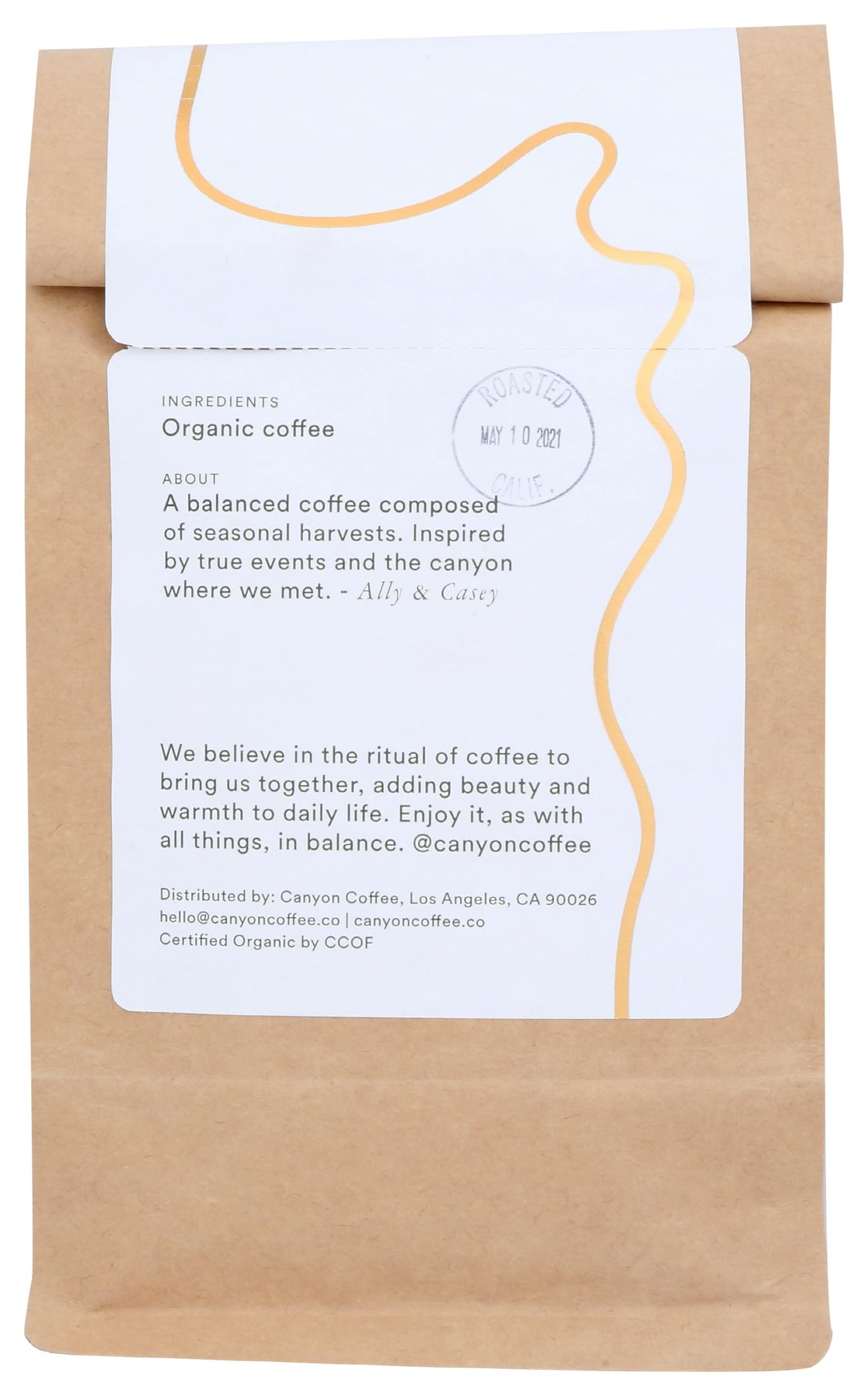 Canyon Coffee Organic Beachwood Blend Whole Bean Coffee, 12 Oz