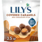 Lilys Milk Chocolate Style No Sugar Added, Covered Caramels Bag, 3.5 Oz