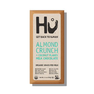 HU KITCHEN Organic Almond Crunch & Coconut Milk Chocolate Bar, 2.1 OZ