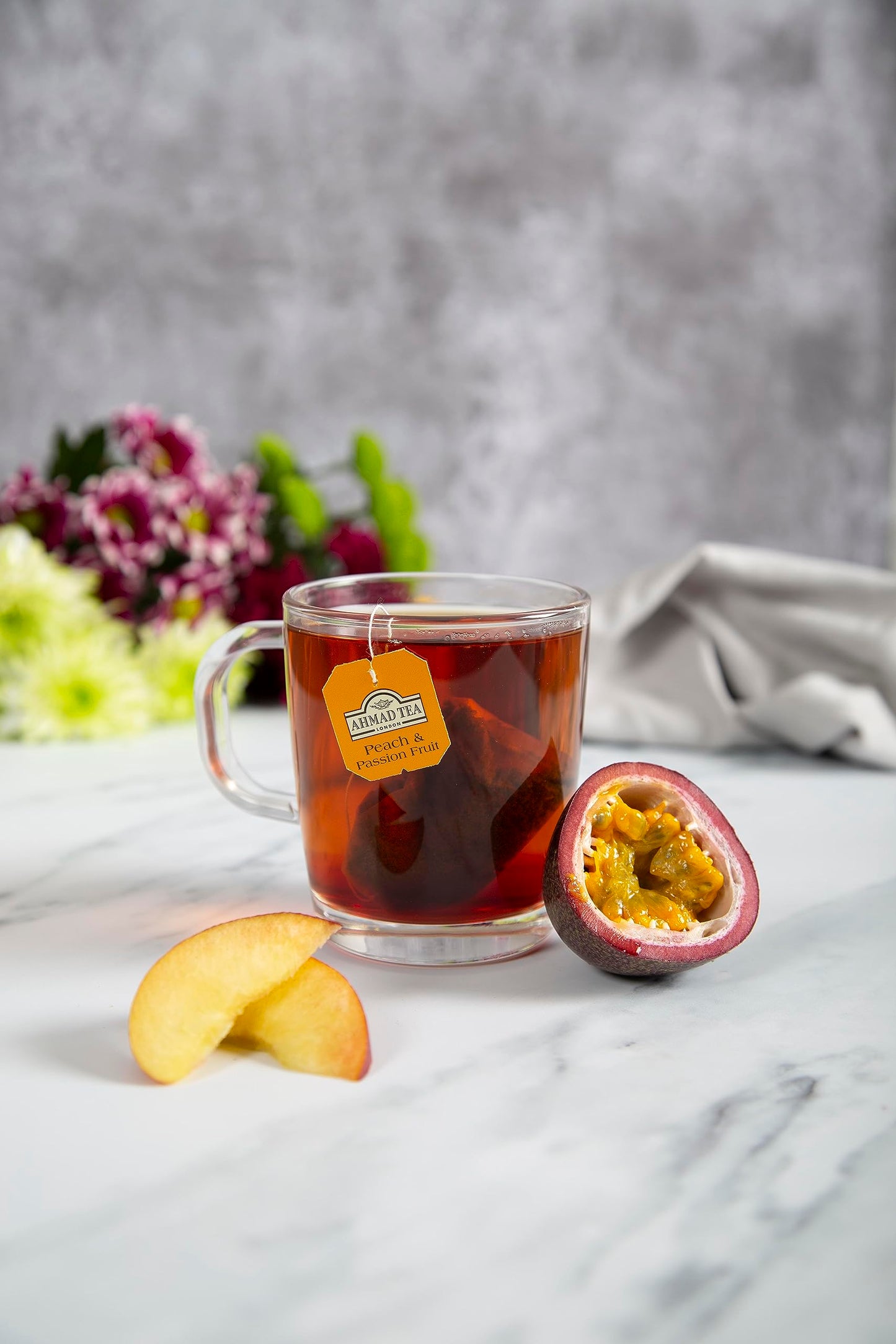 Ahmad Tea Black Tea Teabags, Peach & Passion Fruit, 20 Count (Pack of 6) - Caffeinated, Sugar-Free, Model 699