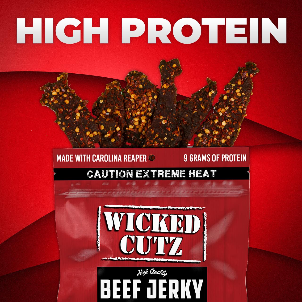 Carolina Killa Super Spicy Beef Jerky | Tender, Flavorful, Easy To Chew Premium Jerky With 27G Protein Per Bag, Spicy Snacks, Ho