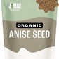 J Mac Botanicals Organic Anise Seeds (16 oz) whole seeds  aniseed  anisecookies  anisetea  aniseseed powder  aniseseeds for baking  Certified Organic.