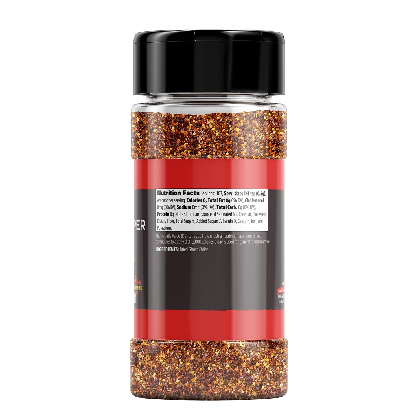 Birch & Meadow, Ghost Pepper Flakes, 250,000+ Shu, Extremely Hot Bhut Jolokia Chile Peppers (1.8 Ounce)