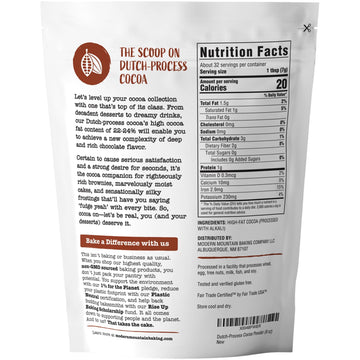 Cocoa Powder (8 Oz) Dutch Processed Cocoa Powder, Unsweetened, Extra Rich Cocoa Flavor, 22-24% Fat, Premium Culinary Grade, Non-