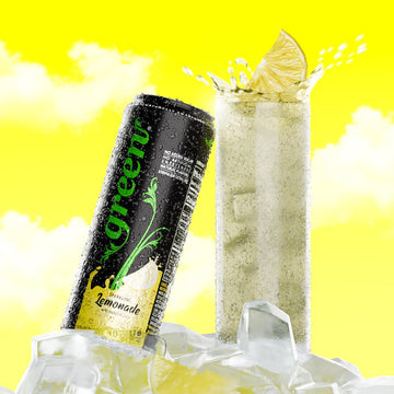 Green Cola Green Lemonade - No Added Sugar, Naturally Sweetened, 12 Fl Oz Can - Pack of 6