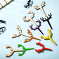 30 Pieces Antler Cupcake Toppers Wooden Reindeer Cake Topper Christmas Deer Cake Picks For Baby Shower Wedding Hunting Rustic Bi