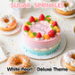 Sugarzy Christmas Edible White Pearl Sprinkles, 130g/4.58oz, Cake Decorating, Cupcake Toppers, Baking Candy Decorations
