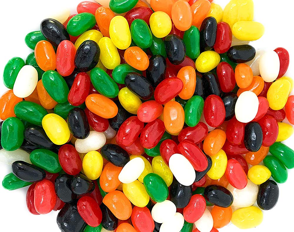 SweetGourmet Spice-Flavored Jumbo Jelly Beans, 7 Classic Flavors Candy Mix, 2 Pounds