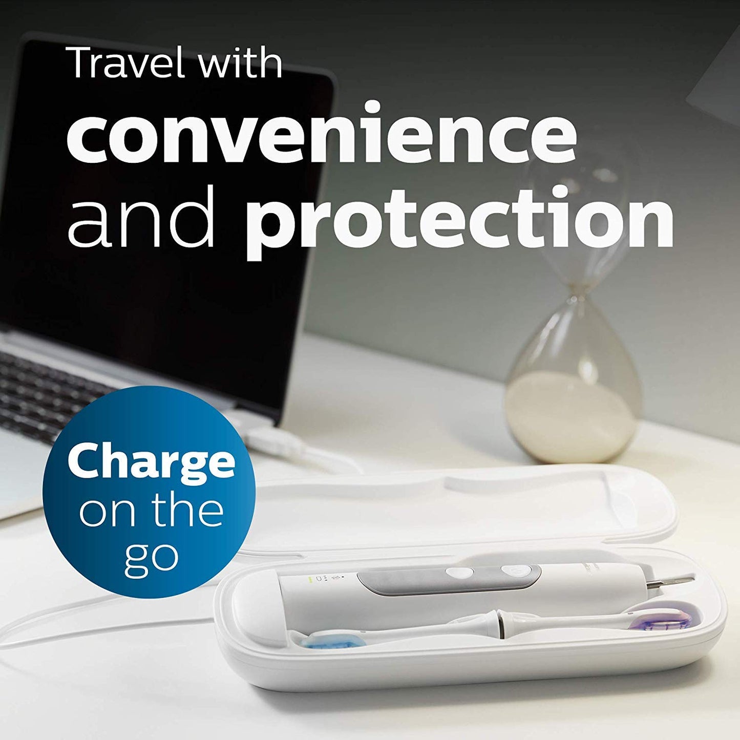 Philips Sonicare Protectiveclean 6500 Rechargeable Electric Power Toothbrush With Charging Travel Case And Extra Brush Head, Pin