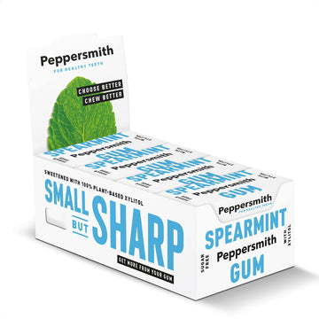 Peppersmith Spearmint Gum 100% Xylitol Case, 12 Ea