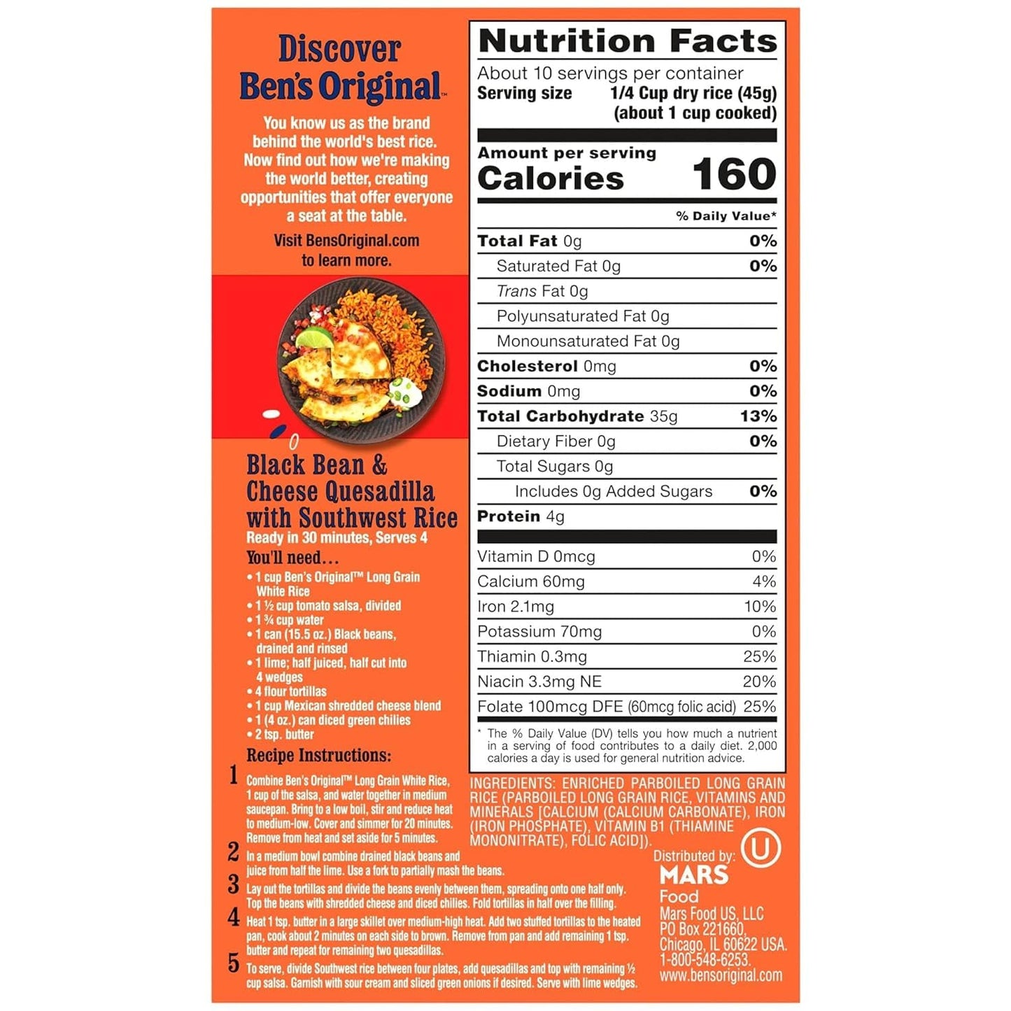 UNCLE BEN'S Original Converted Enriched Parboiled Long Grain Rice, 16 oz, Pack of 1