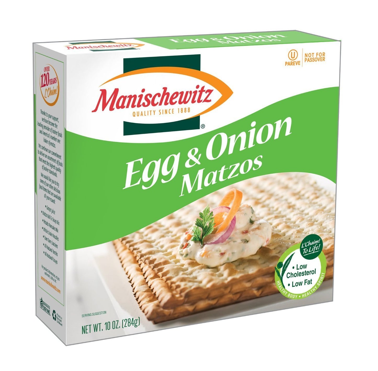 Manis Matzo Egg N Onion - 10 ounce - 12 per case.
