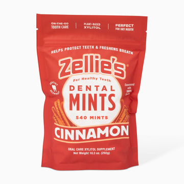 Zellie's |100% Xylitol Sugar Free Breath Mints | Non-GMO, Low-Calorie, Gluten Free, Vegan & Kosher Mints (Cinnamon, 540 Count (P
