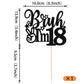 Rssta i Cake Topper Black Star Glitter 18th Birthday Decorations, Model XM1222-18, Perfect for Celebrating Cheers to 18 Years