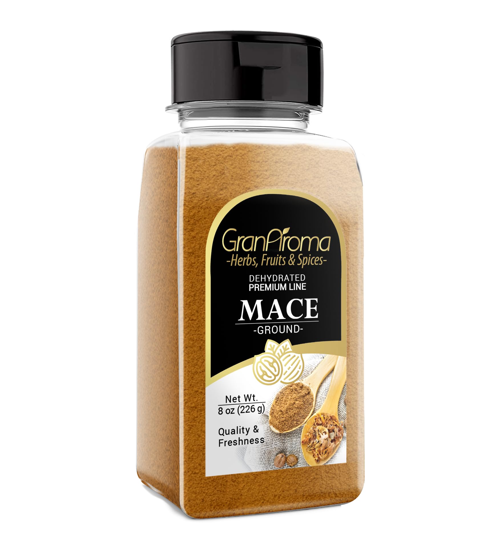 GranAroma Ground Mace, 8 oz, Warm Spice, From Nutmeg, Curries & Desserts