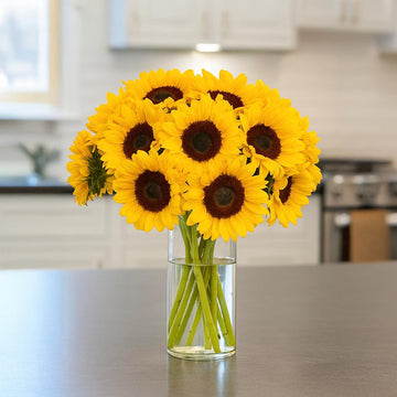 Bloomsybox : Farm-Fresh Sunflowers - Better | 10 Stems, Yellow Design, Care Card, Flower Food, Lush Greenery, Flower Delivery, B