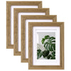 Egofine 4X6 Picture Frames With Plexiglass, Display Pictures 3.5X5 With Mat Or 4X6 Without Mat Set Of 4 For Tabletop And Wall Mo