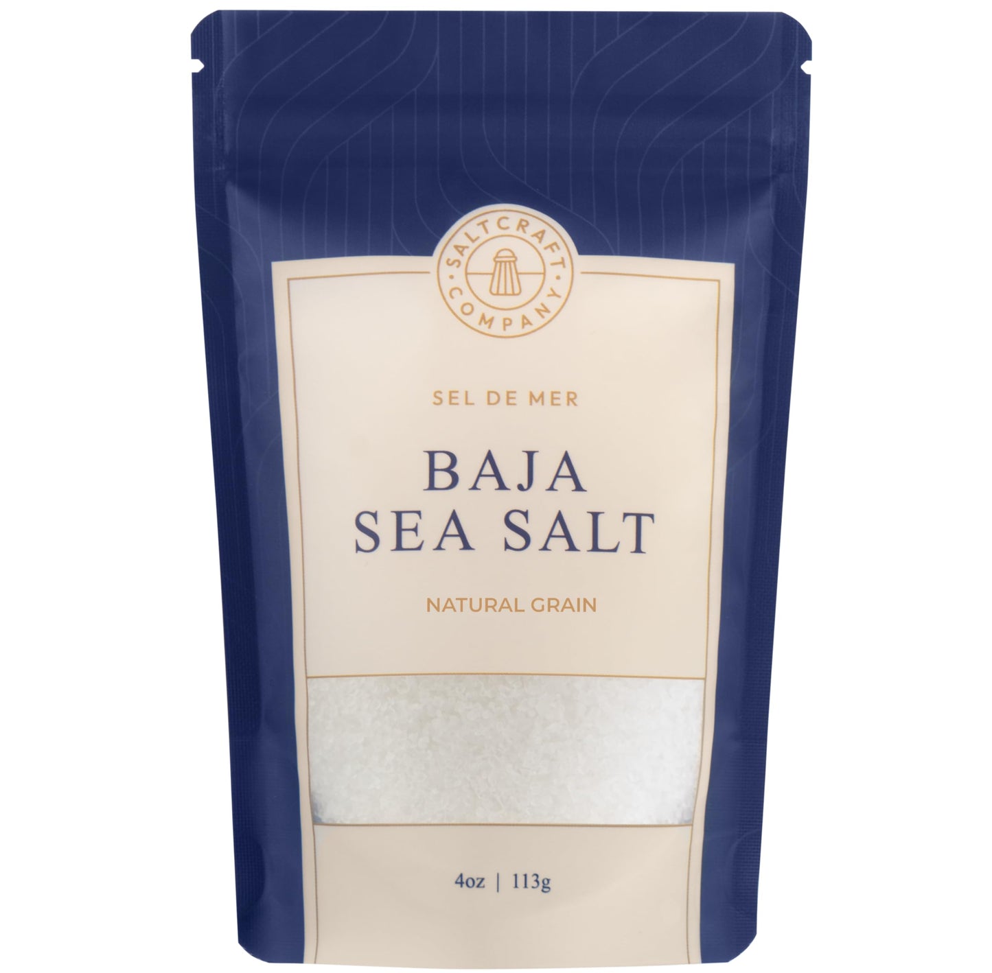 Saltcraft Company - Baja Sea Salt, Natural Grain Crystals, Low Sodium 30%, Kosher Certified & Mineral Salt - 4 Ounce