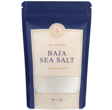 Saltcraft Company - Baja Sea Salt, Natural Grain Crystals, Low Sodium 30%, Kosher Certified & Mineral Salt - 4 Ounce