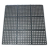 Rubber-Cal 03-122-Int-Bk Dura-Chef Commercial Interlock Anti-Fatigue Rubber Matting, 36'' X 36'' X 1/2'', Black
