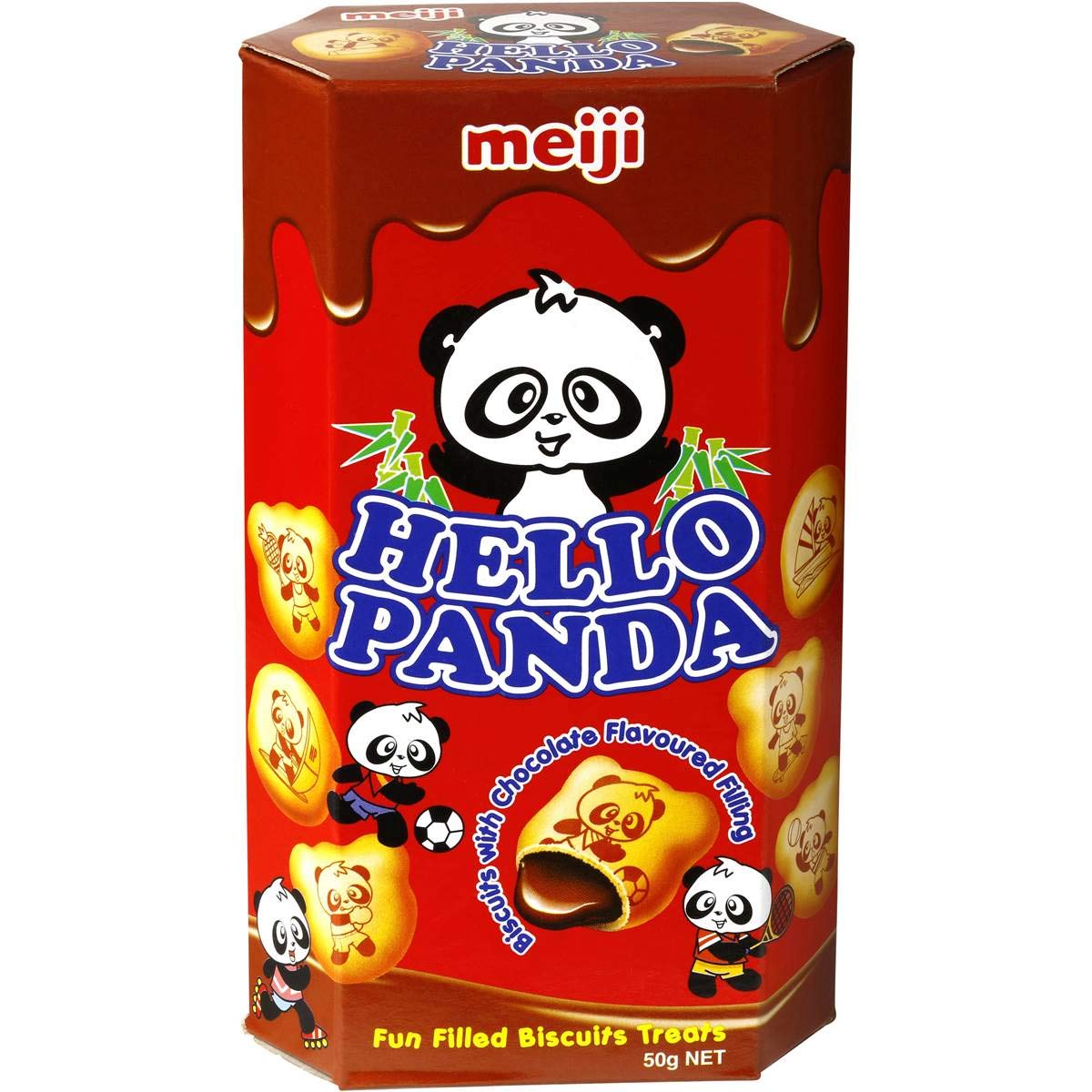 Meiji Hello Panda Biscuits with Chocolate Cream, 2-Ounce Boxes (Pack of 20)