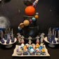 YCTHUNFISH Outer Space Cupcake Toppers, 40 Pack, Paper,  t Rocket Spaceship, Birthday Party Decorations, Multi-Color