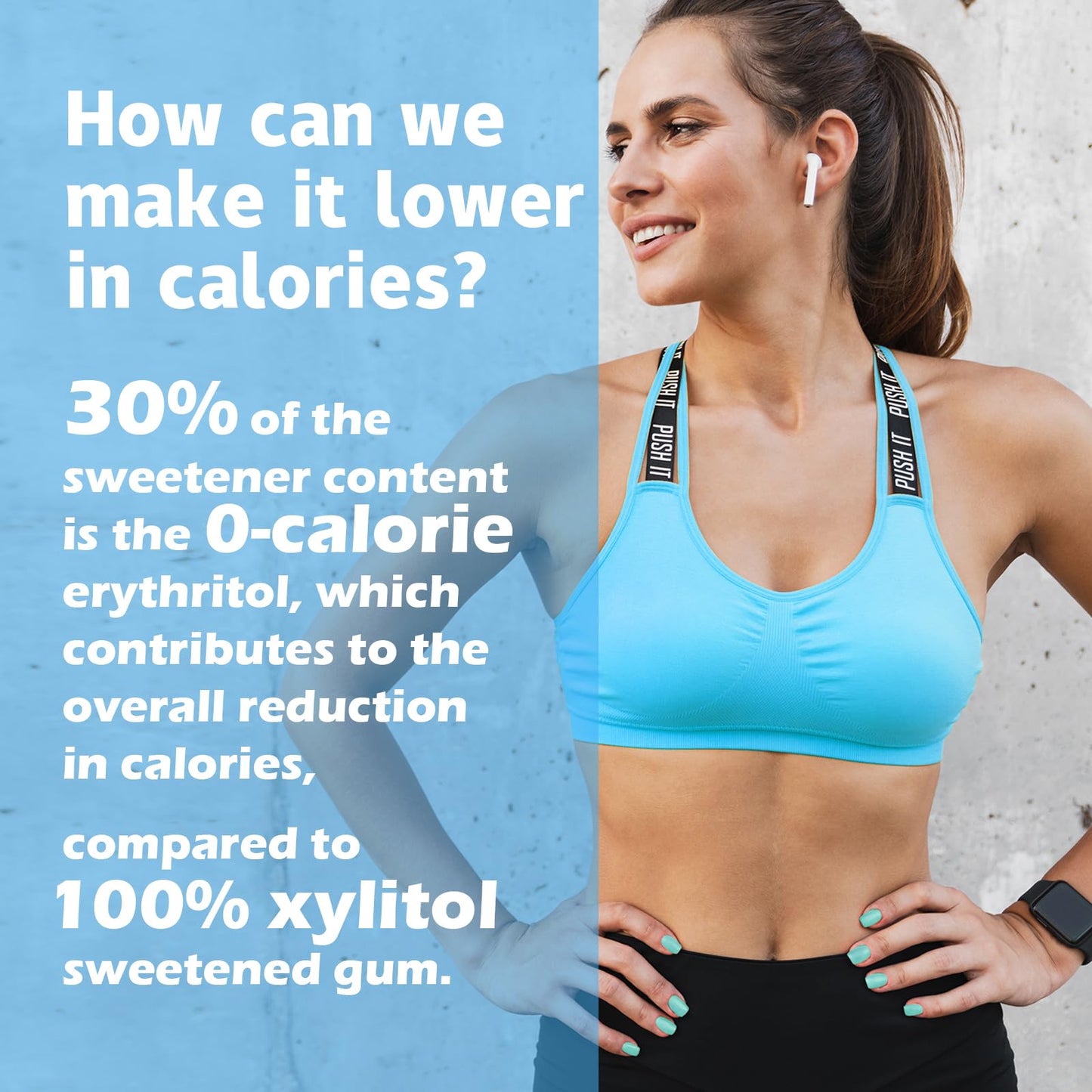 Dc24 Daily Care Gum, Aspartame Free & Sugar Free Gum, Xylitol Chewing Gum With Erythritol, Low-Calorie, Sugarless, Natural Peppe