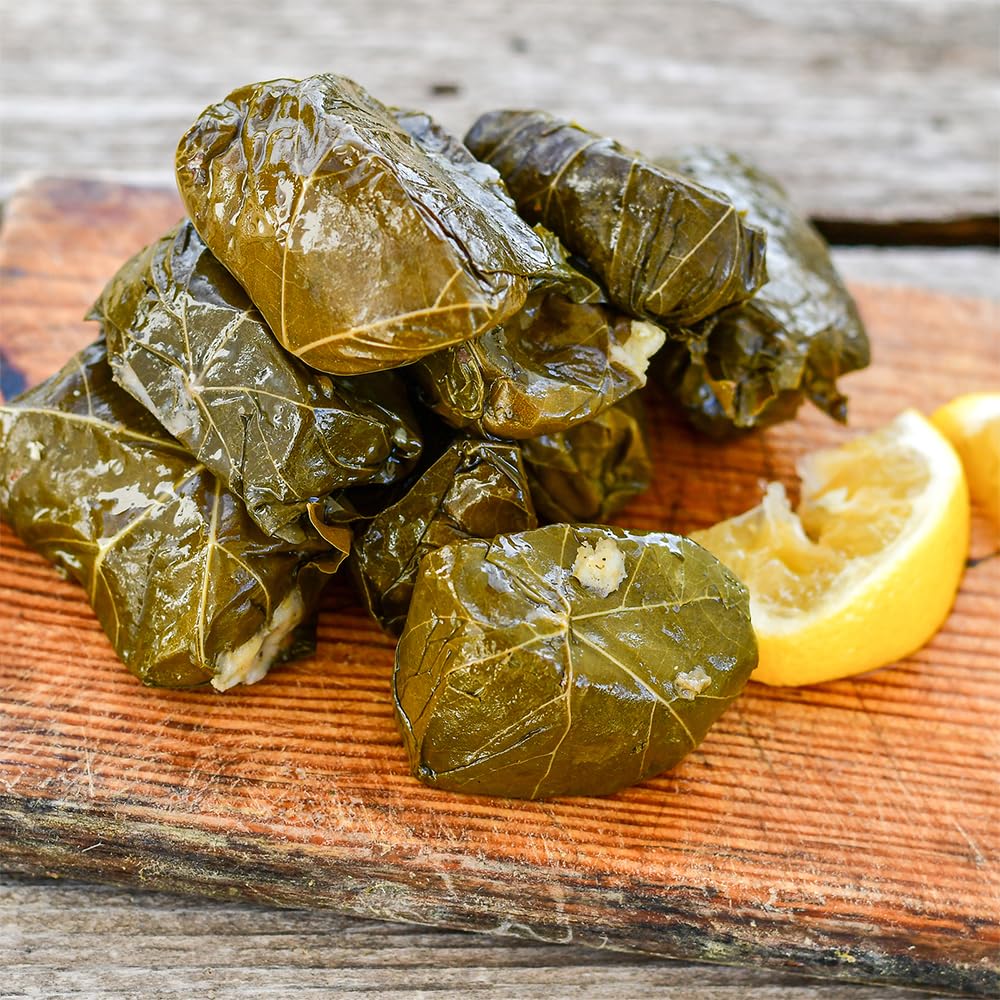 Krinos Grape Leaves In A Jar - Gourmet Leaves Premium Quality, 16 Ounces (454 Grams)