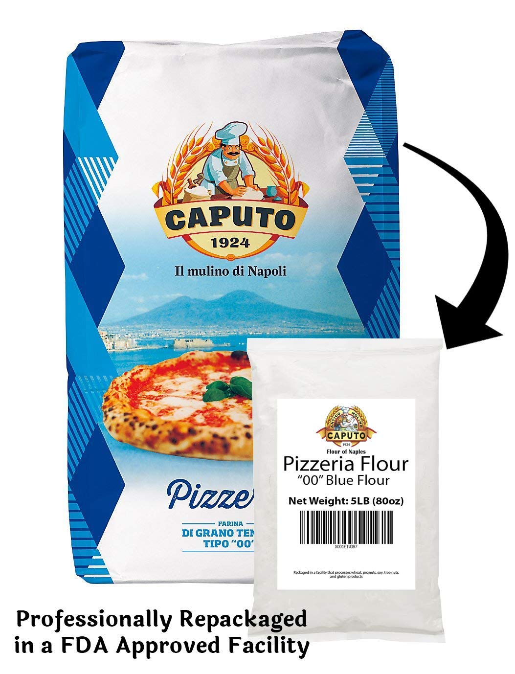 Antimo Caputo Pizzeria Flour (Blue) 5 Lb Repack