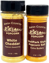 Amish Country Popcorn | Seasoning Variety Pack | BallPark Style Buttersalt - 6 oz and White Cheddar Cheese - 3.8 oz | 2 Pack Pop