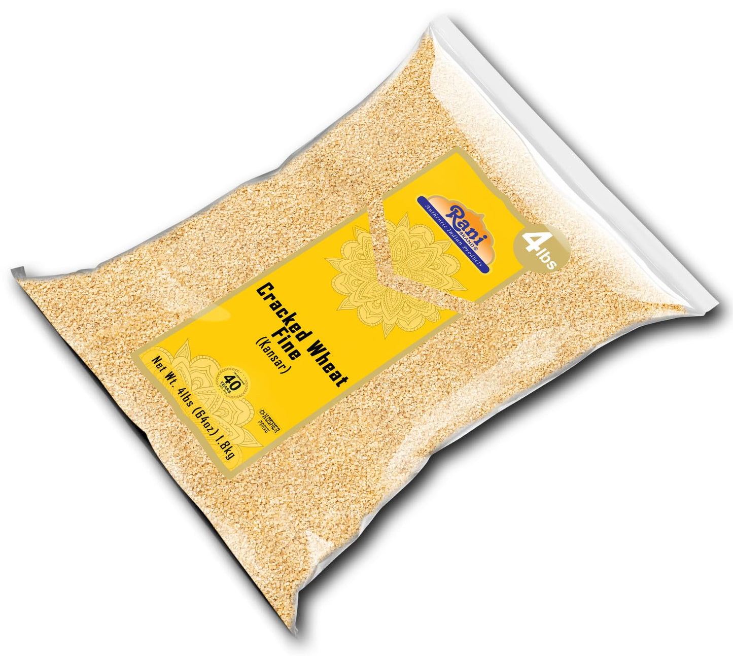 Rani Cracked Wheat Fine (Kansar/Bulgur Wheat#1) 64Oz (4Lbs) 1.81Kg Bulk ~ All Natural | Vegan | Gluten Friendly | Non-Gmo |Kosher | Indian Origin