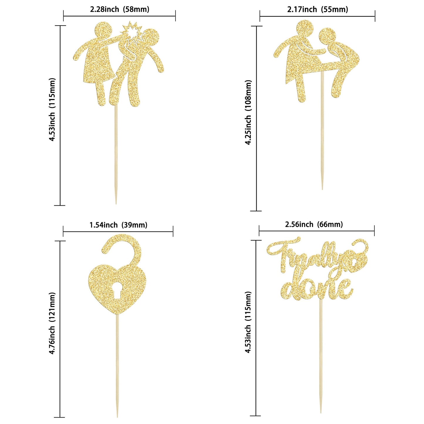 Gyufise 24 Pack Gold Glitter Divorce Cupcake Toppers Boy Bye Finally Done Cupcake Picks Decorations For Divorce Break Up Party Decoration Freedom Party Supplies