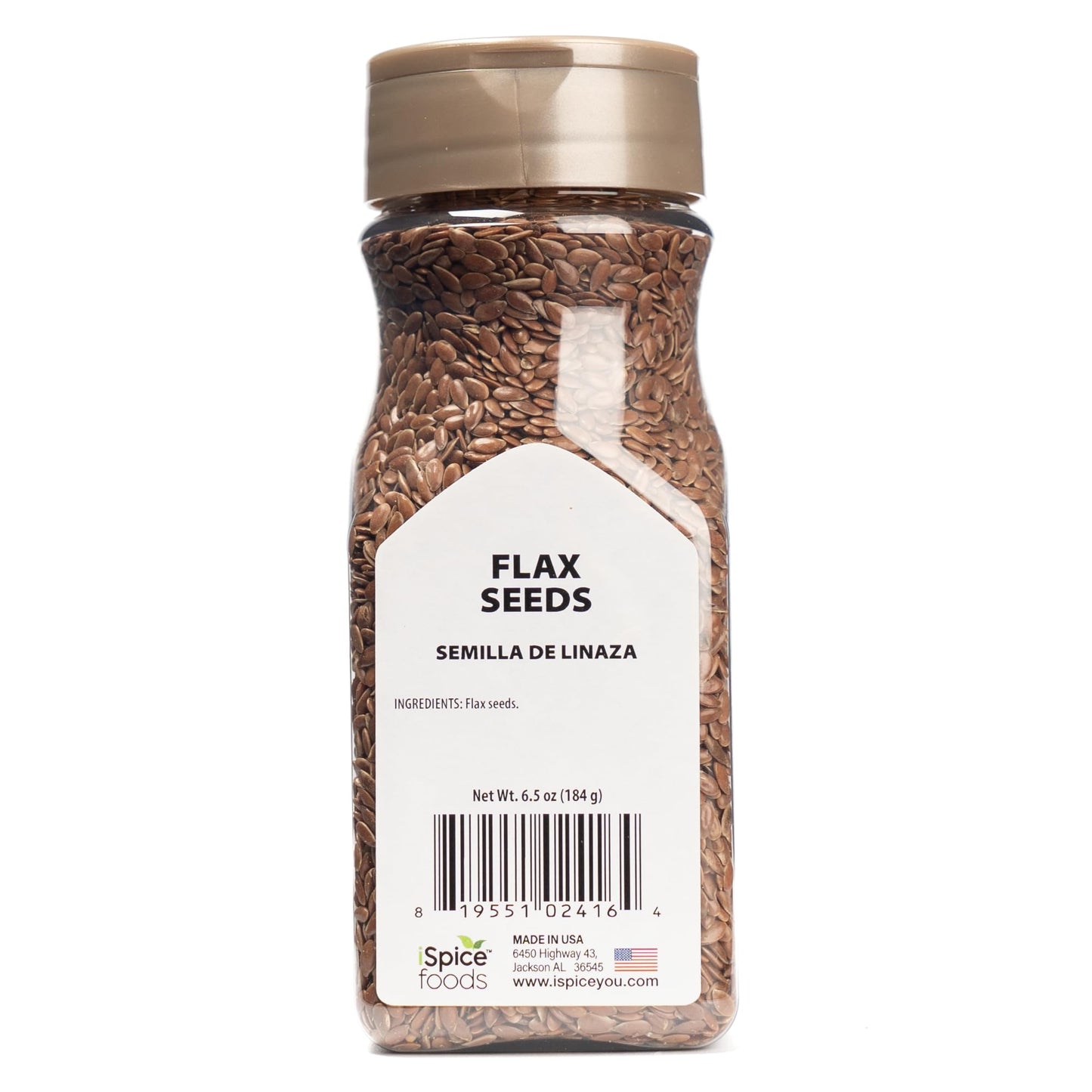 Ispice Flax Seeds Whole Spices And Seasonings For Cooking, 6.5 Ounce Fine Flaxseeds Seasoning, Flax Seeds Whole Flaxseed Brown (