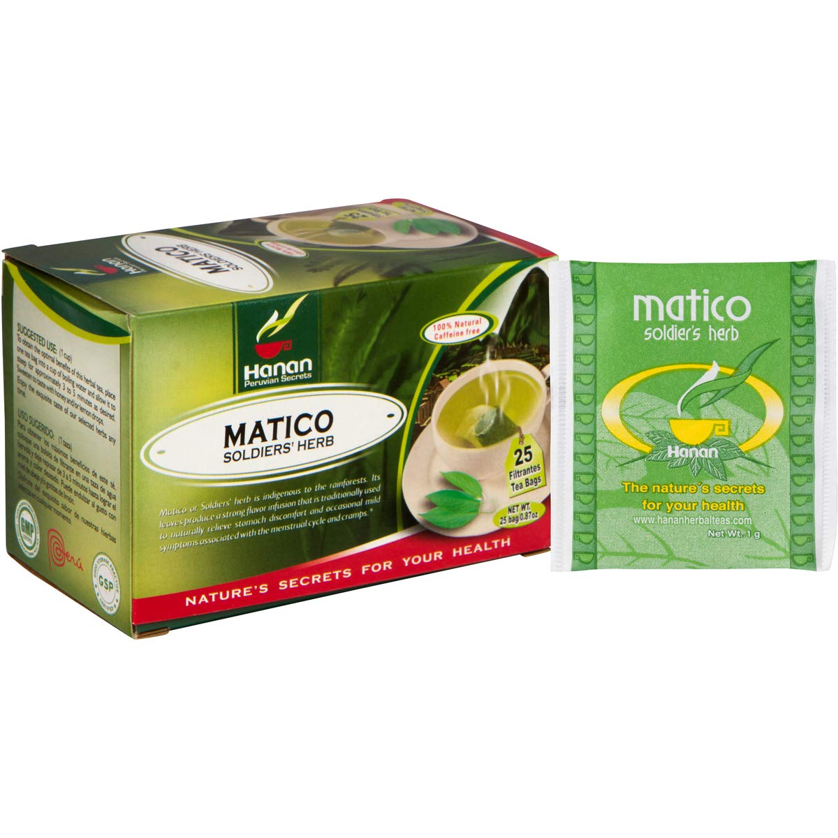 Matico Tea (Soldier'S Herb) - 25 Tea Bags Of All Natural Matico Herb Leaves - Herbal Tea From Peru (Piper Aduncum Aka Spiked Pep