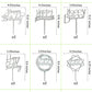 Chewarelly Birthday Cake Topper Set, 12 Pack Acrylic Silver Picks, Model HBCTAC05