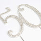 Hatcher lee 50th Birthday Cake Topper - Bling Crystal Metal Decoration, Silver, Model HCL-024