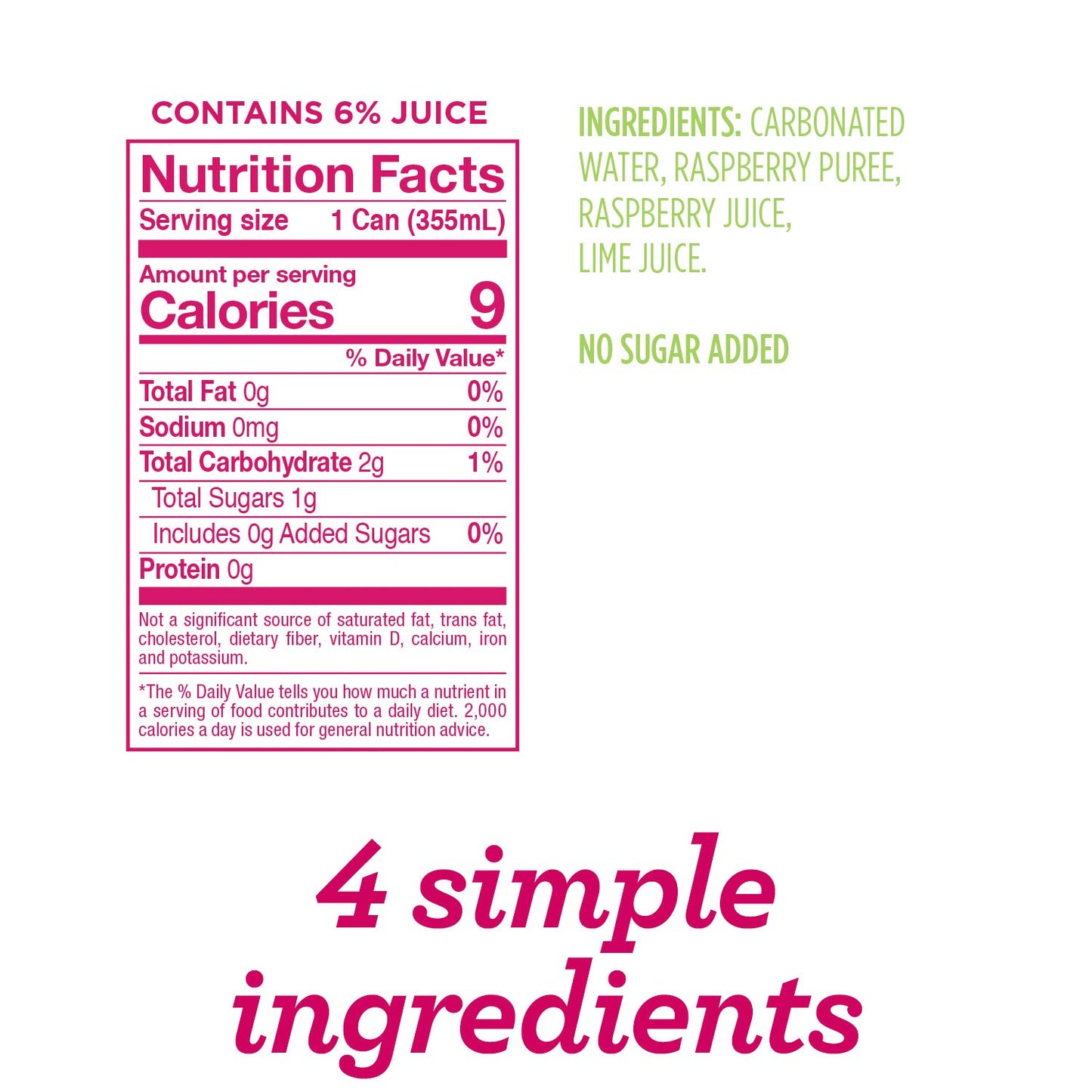 Spindrift Raspberry Lime Sparkling Water  12 Fl. Oz. Cans (Pack of 8)