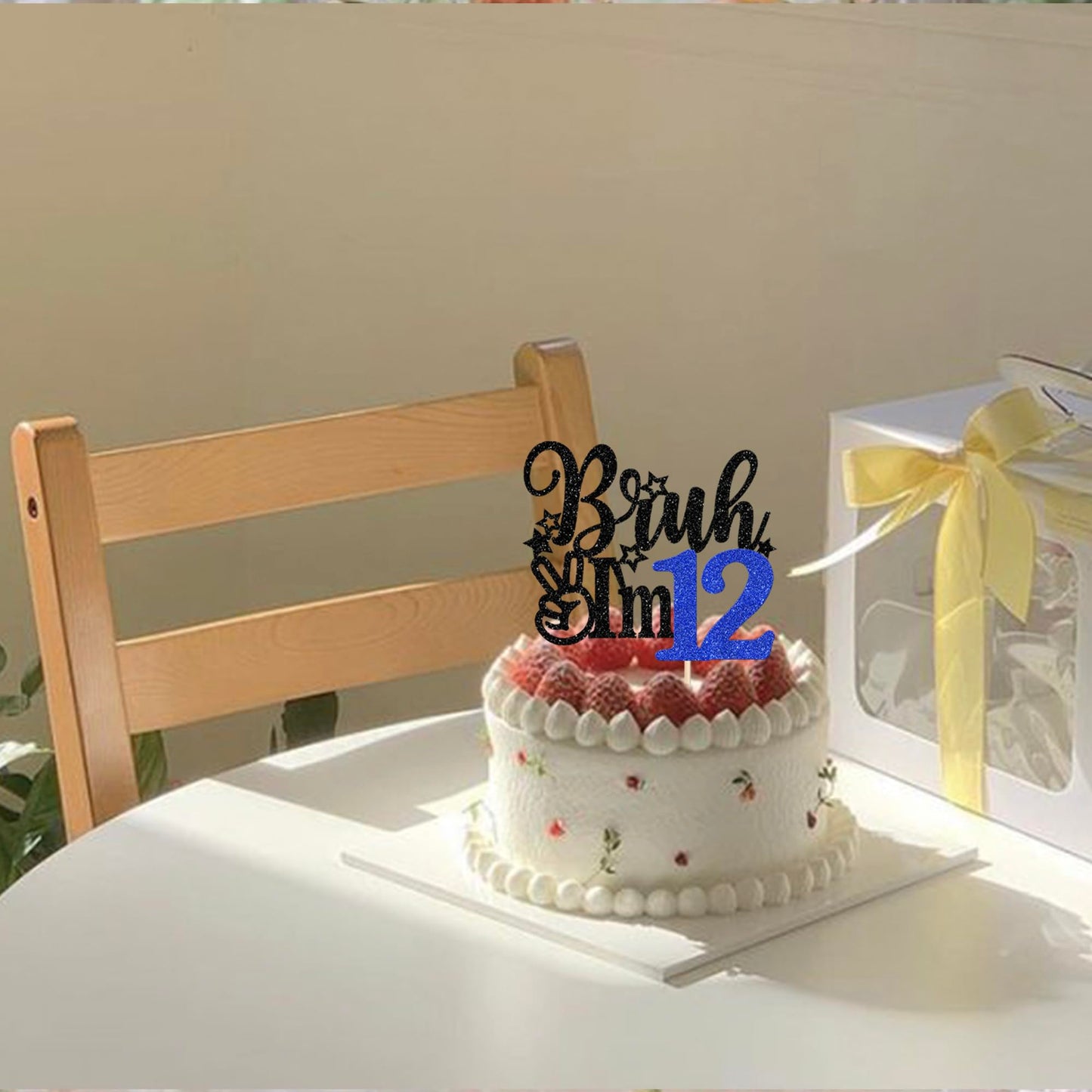 Rssta i Cake Topper - 12th Birthday Decoration - Blue - Model XM1222-12