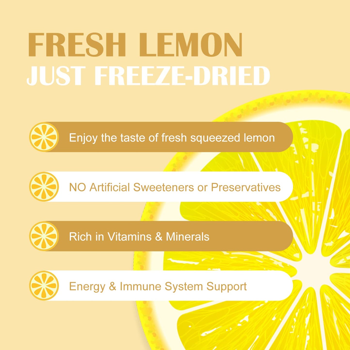 Grelim Lemon Powder, 100% Freeze Dried, Gluten-Free, Fresh Squeezed Flavor, 11.3 Ounce