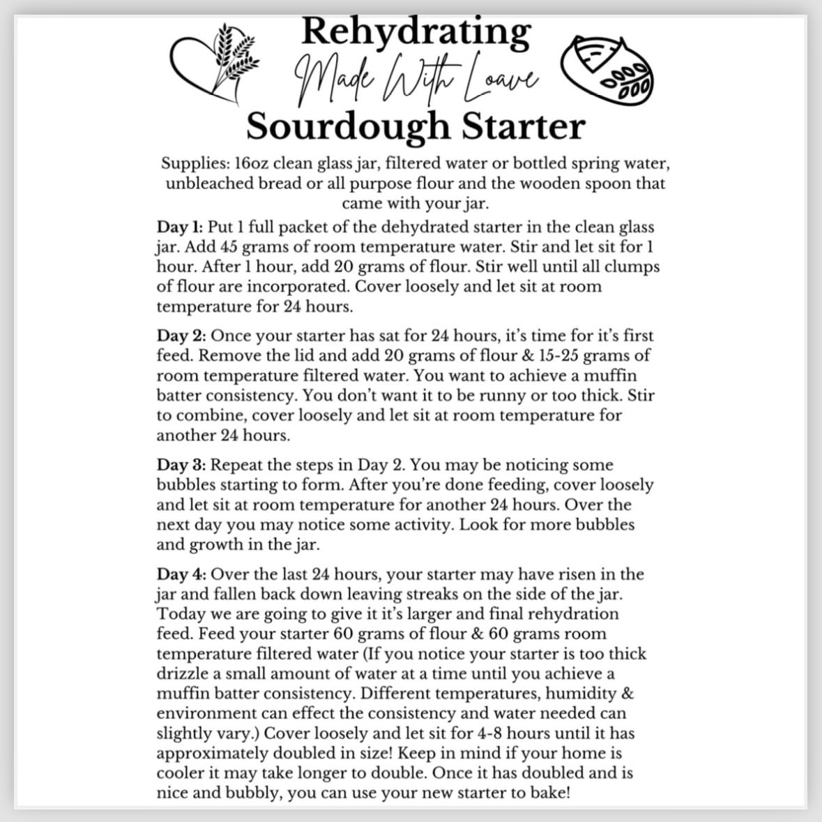 Dehydrated Sourdough Starter by Made With Loave | INCLUDES Recipe | Beginner Friendly | As Seen On TikTok | 10g
